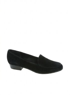 Munro Mallory Black Suede Loafers 8.5 Classic Preppy Quiet Luxury
